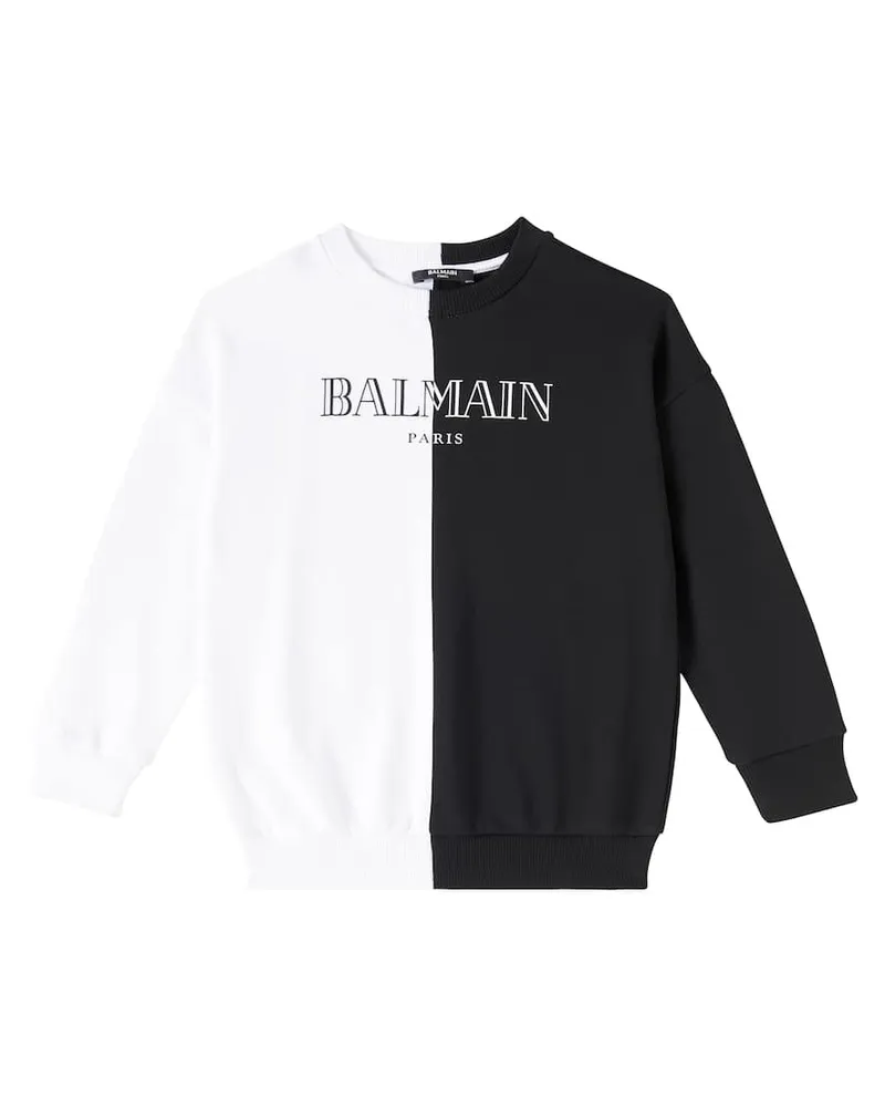 Balmain Sweatshirt aus Baumwolle Weiß