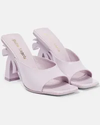 Palm Angels Mules Palm Beach aus Lackleder Pink