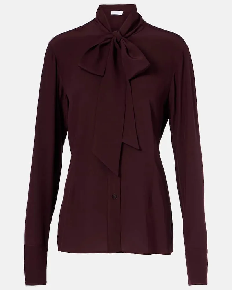 Stella McCartney Top aus Seide Burgund