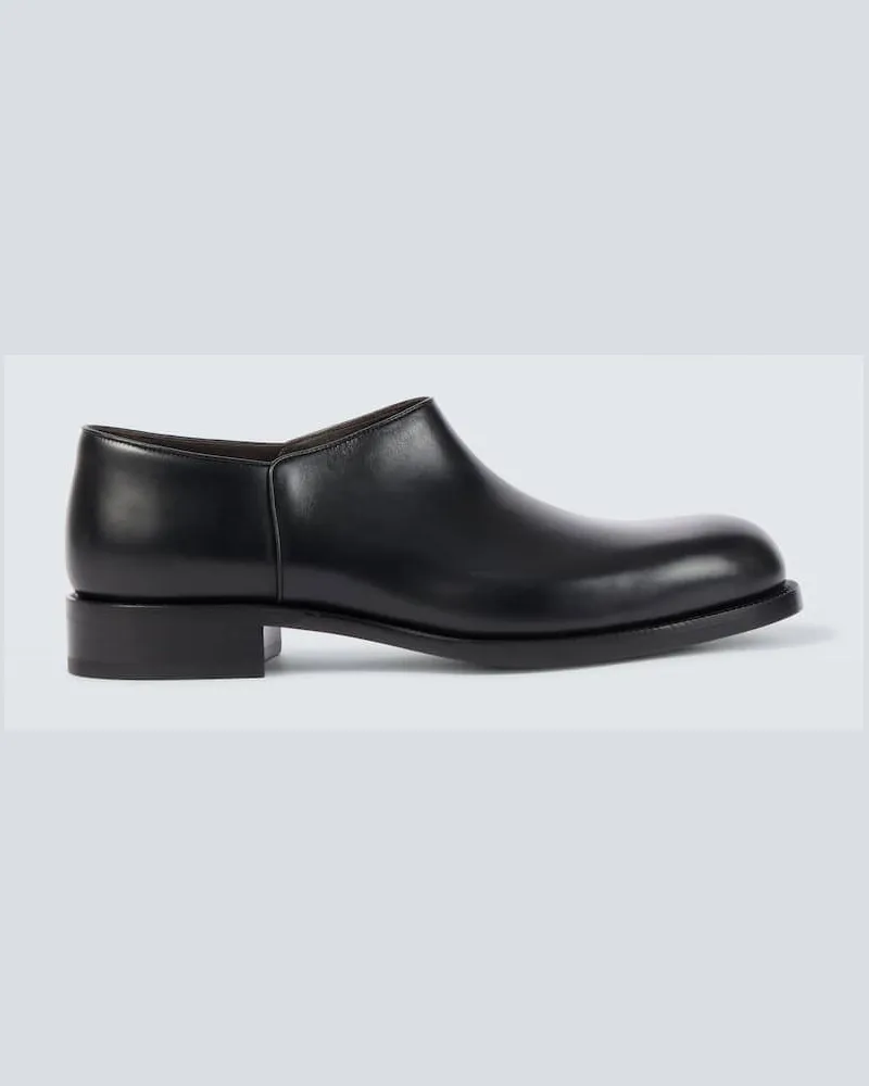 The Row Slip-Ons Nobilis aus Leder Schwarz