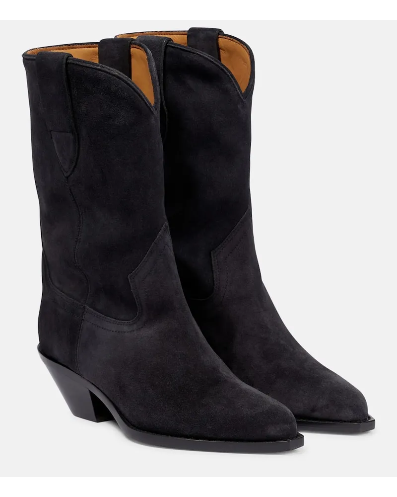 Isabel Marant Ankle Boots Dahope aus Veloursleder Schwarz