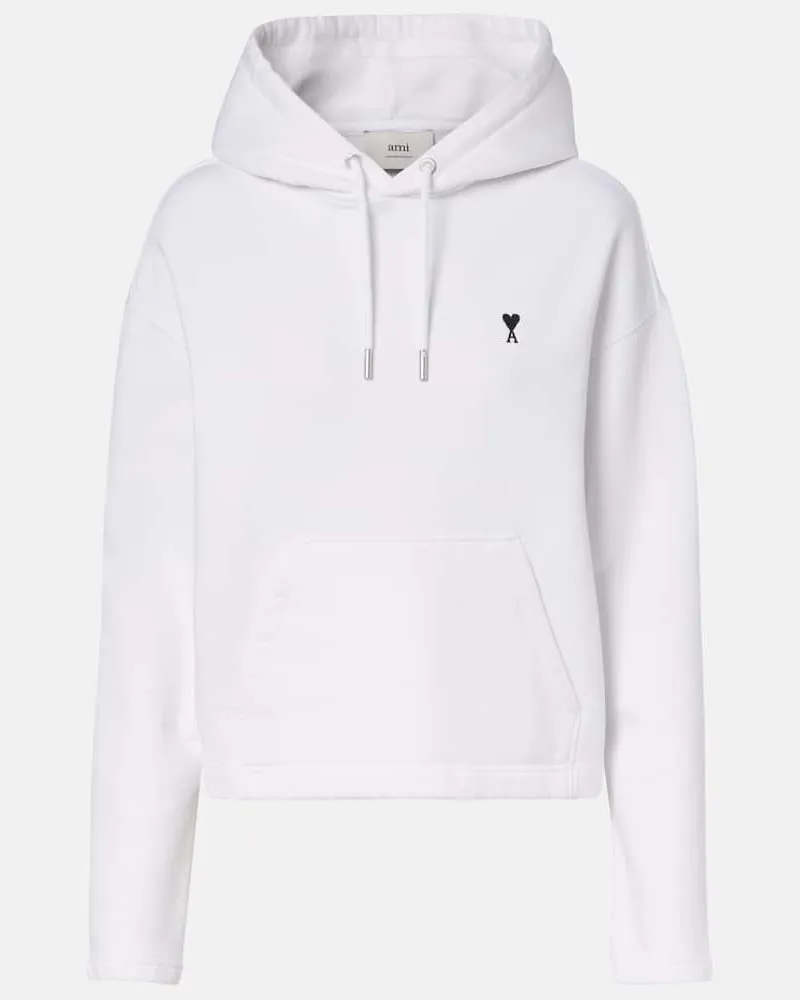 AMI Paris Sweatshirt Ami de Cœur aus Baumwoll-Jersey Weiß