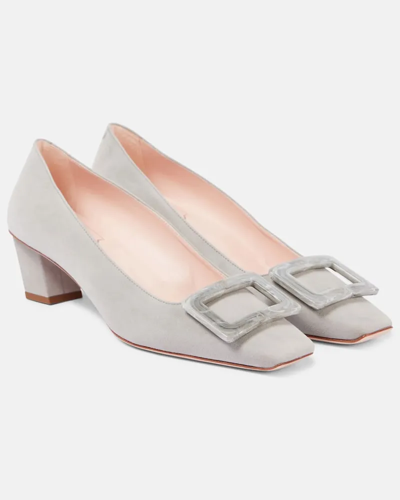 Roger Vivier Pumps Belle Vivier 45 aus Veloursleder Grau