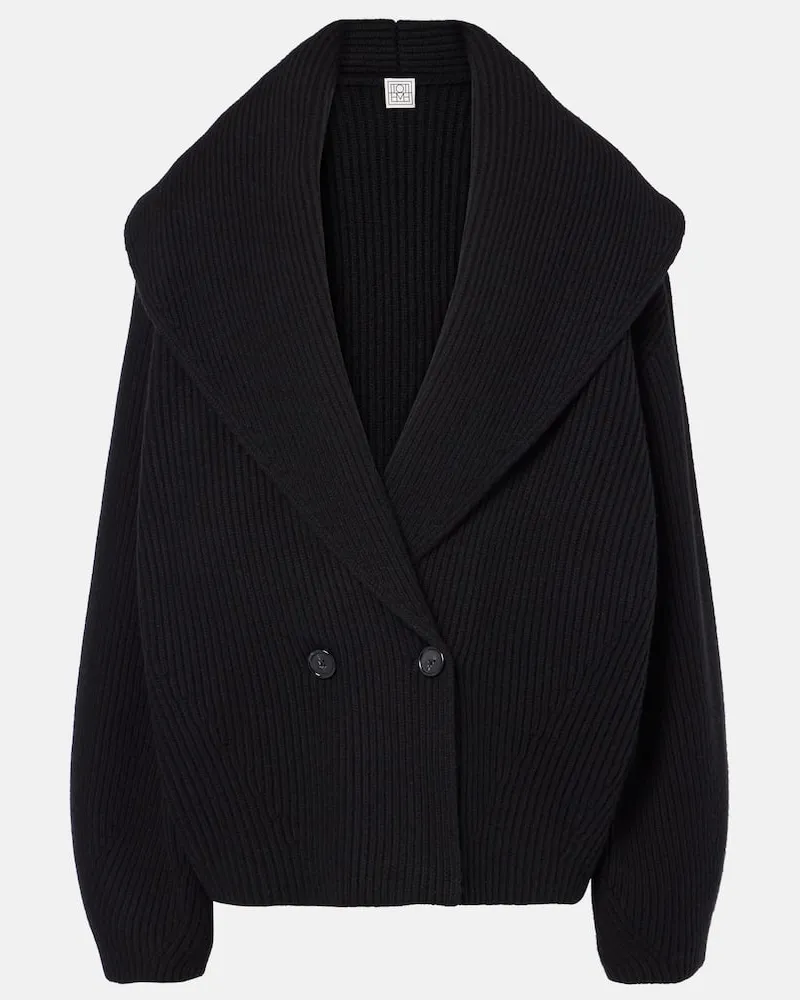 Totême Cardigan aus einem Wollgemisch Schwarz