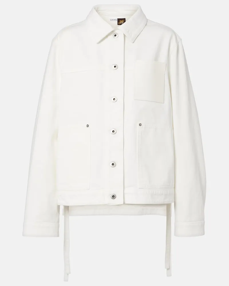 Loewe Paula‘s Ibiza Jacke aus Denim Weiß
