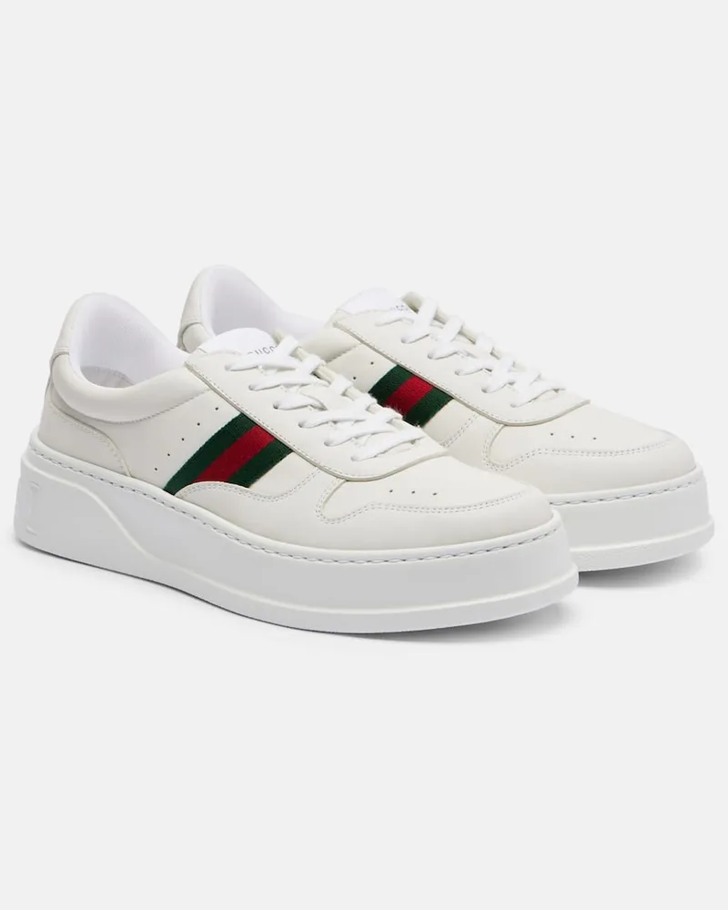 Gucci Sneakers New Chunky B aus Leder Weiã