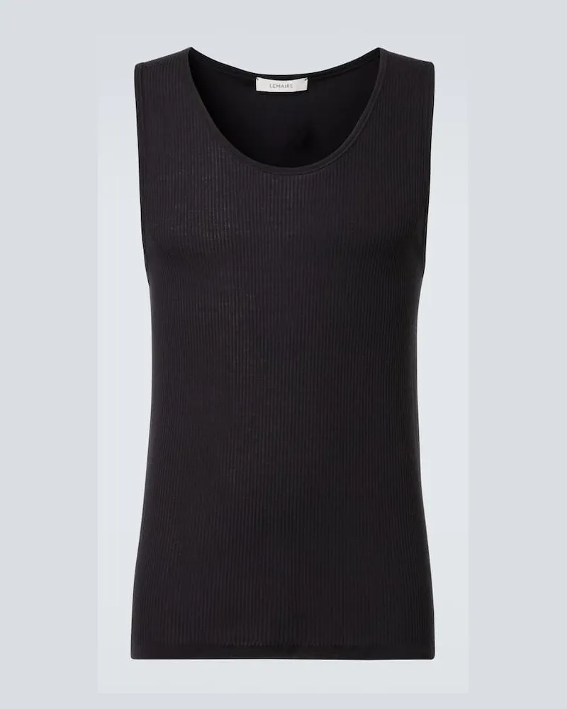 Christophe Lemaire Top aus Rippstrick Schwarz