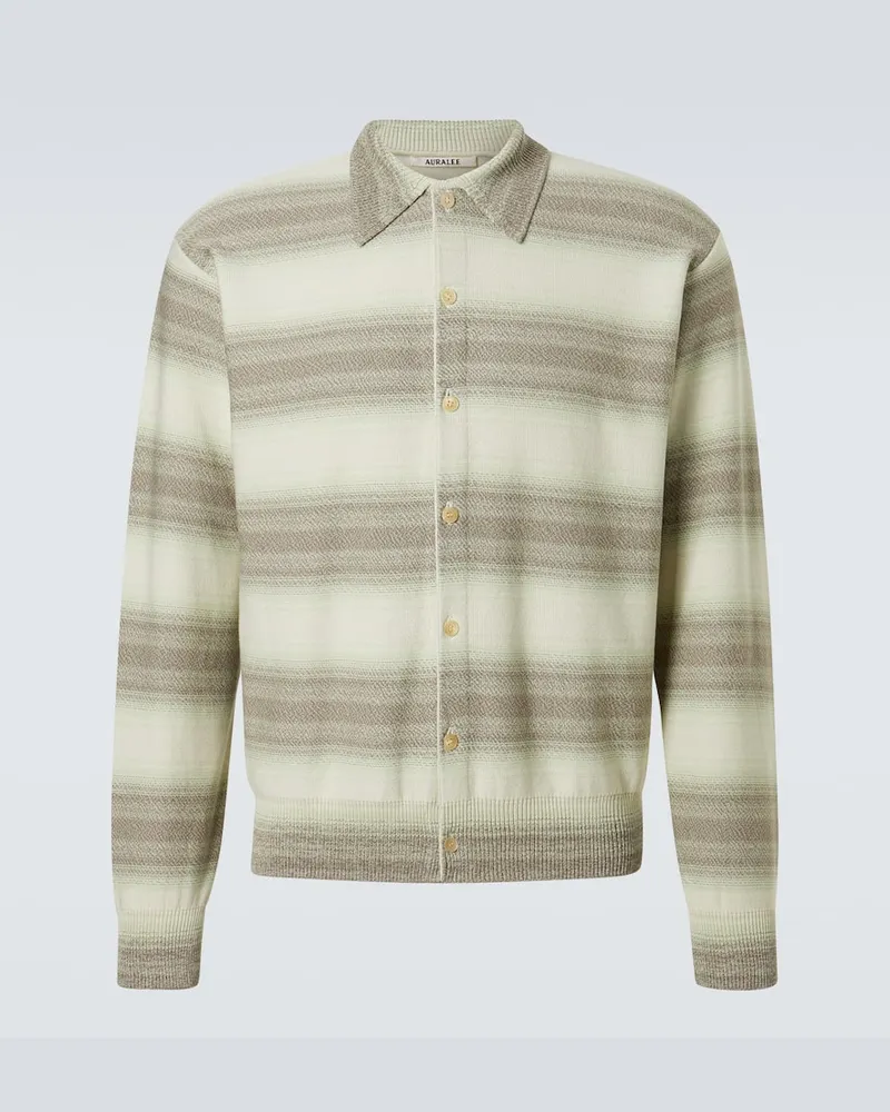 AURALEE Cardigan aus Baumwolle und Seide Grün