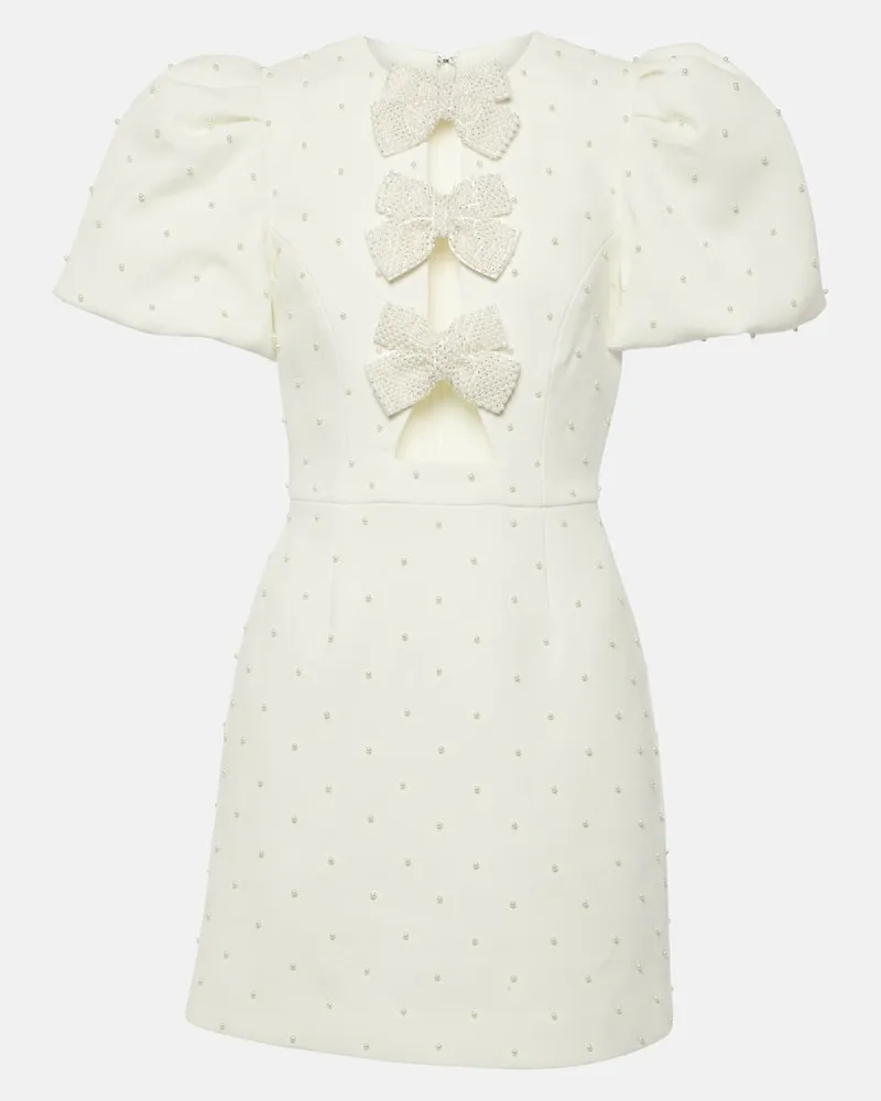 Rebecca Vallance Bridal Verziertes Minikleid Ophelia Weiß