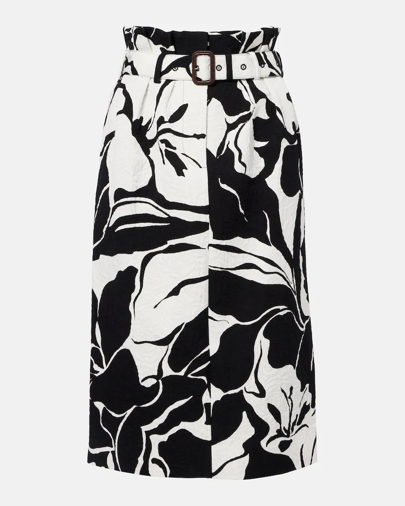 Dries van Noten Midirock aus einem Baumwollgemisch Schwarz