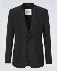 Dolce & Gabbana Blazer Re-Edition aus Seide Schwarz