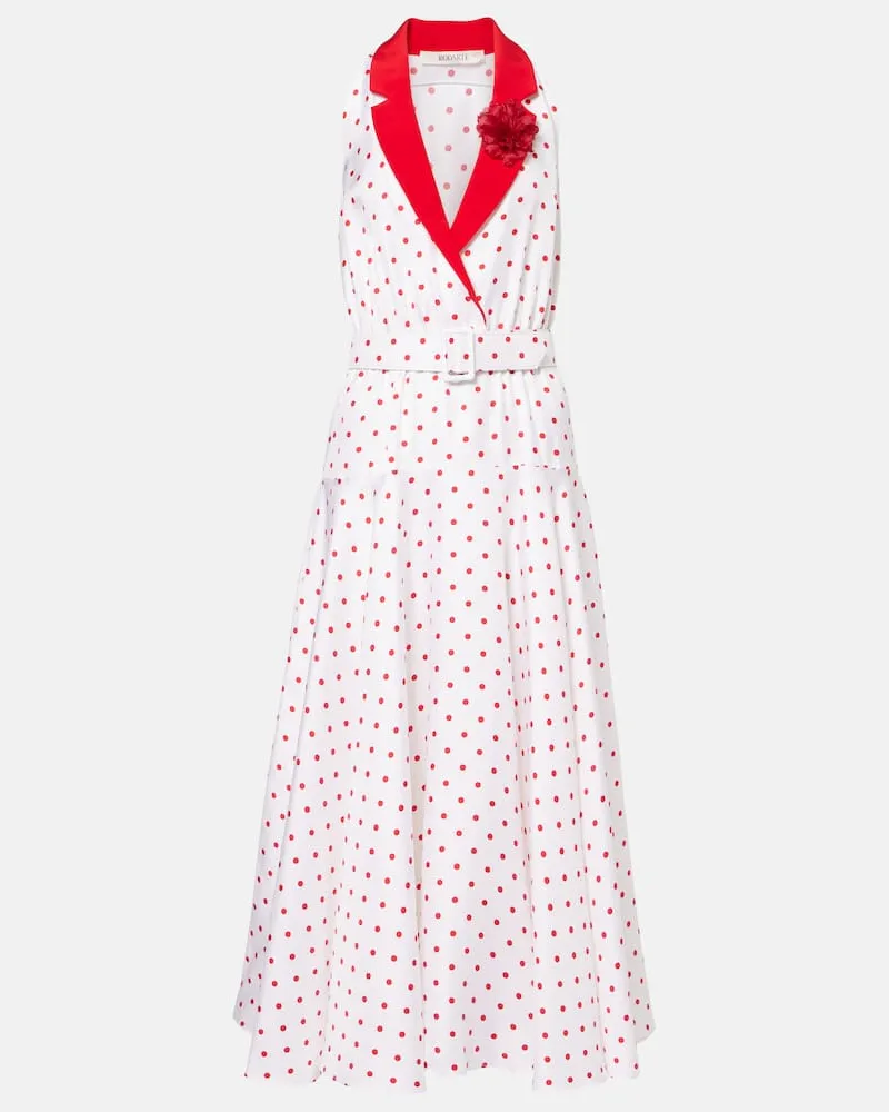 Rodarte Midikleid aus Seiden-Twill Weiß