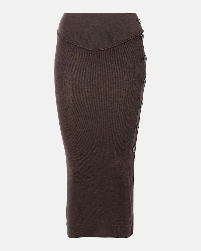 Vivienne Westwood Midirock Pamela aus Wolle Braun