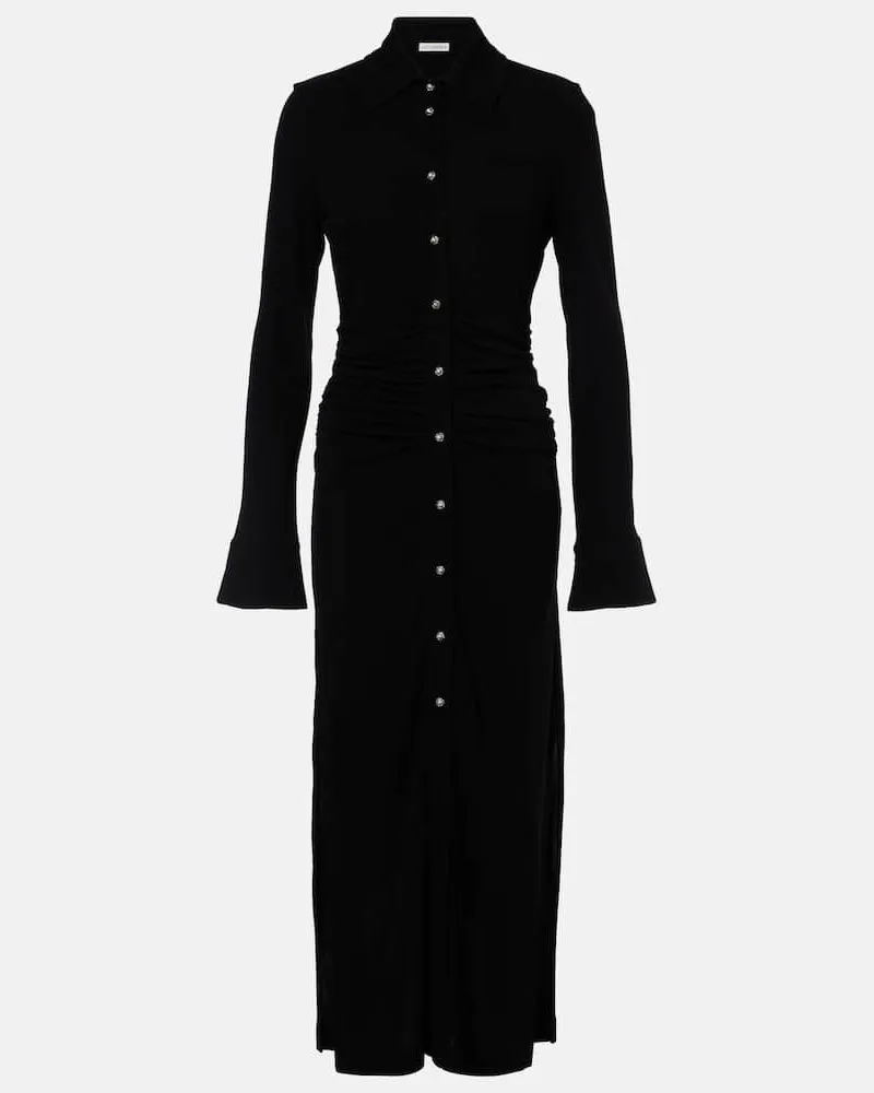 Altuzarra Midikleid Claudia aus Jersey Schwarz