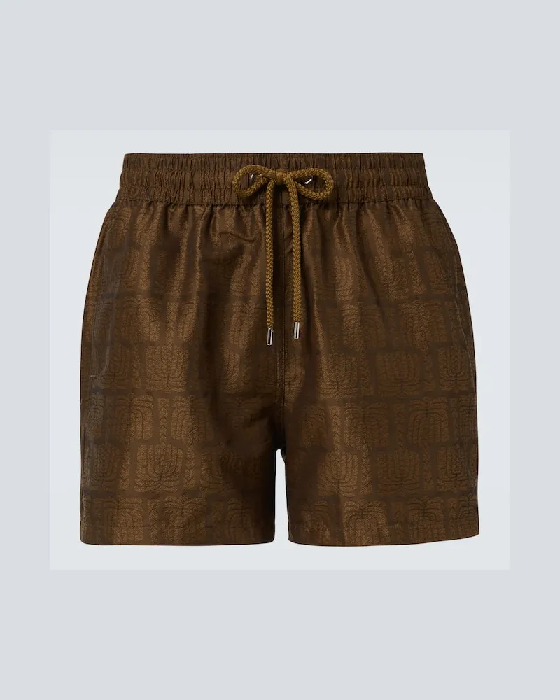 Frescobol Carioca Badeshorts Palmeira Rio Grün