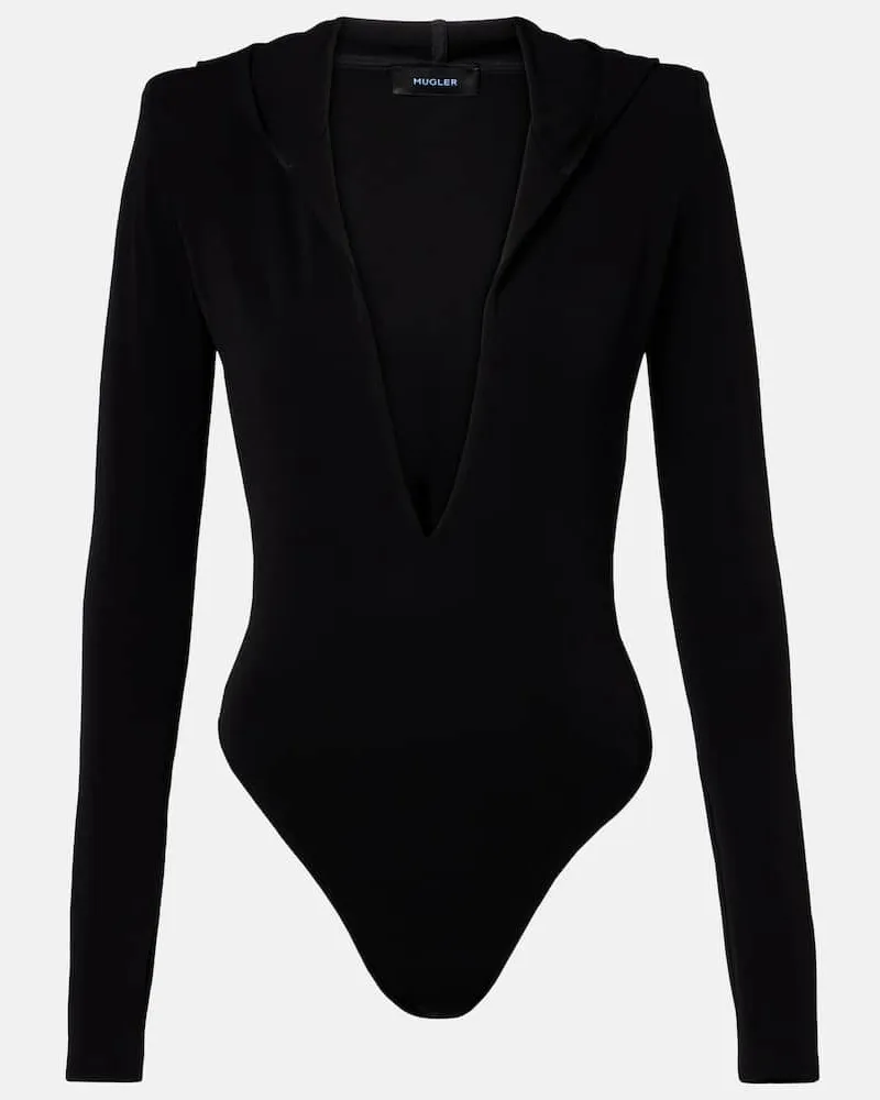 Thierry Mugler Body aus Jersey Schwarz