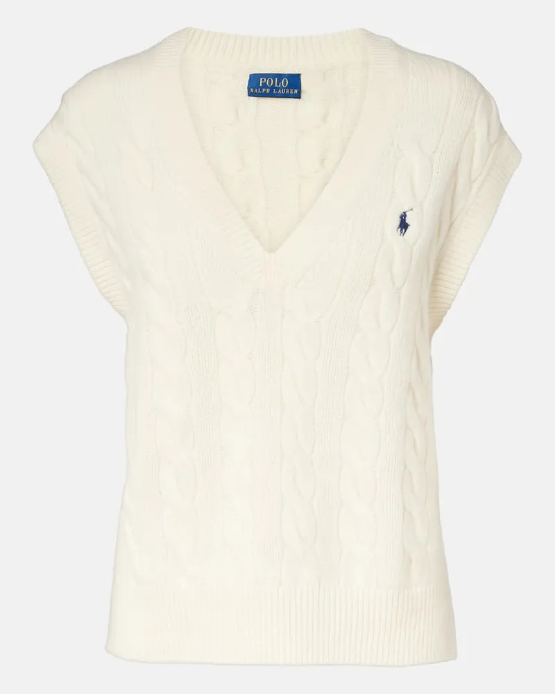 Ralph Lauren Pullunder aus Wolle und Kaschmir Weiß