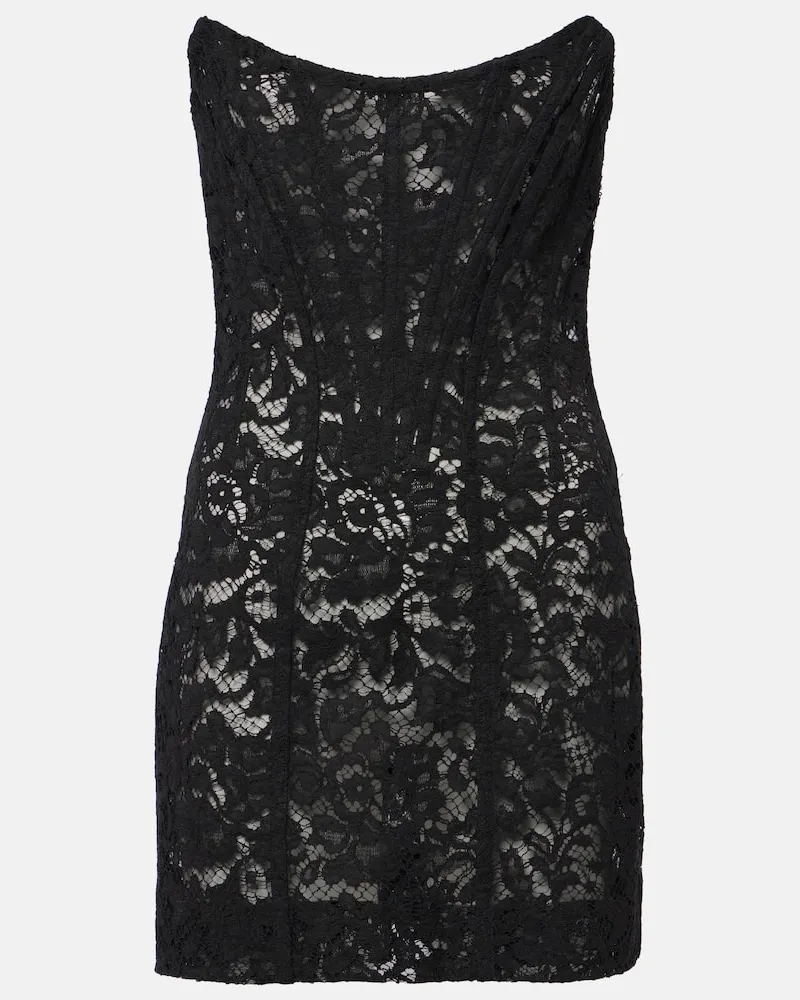 Dolce & Gabbana Minikleid aus Spitze Schwarz