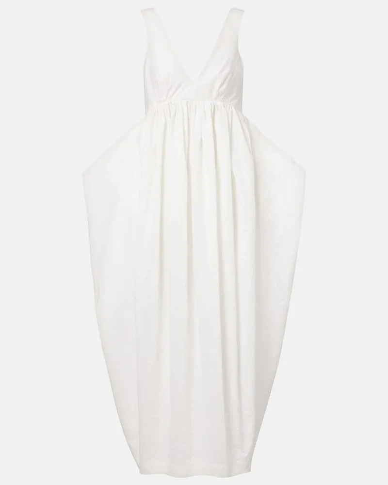 Róhe Róhe Maxikleid aus einem Baumwollgemisch Weiß