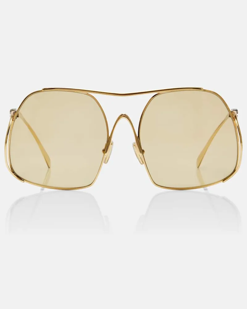 Miu Miu Eckige Sonnenbrille Miu Ombre Gold