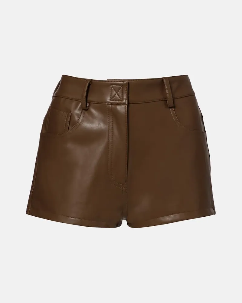 Norma Kamali High-Rise Shorts Grün