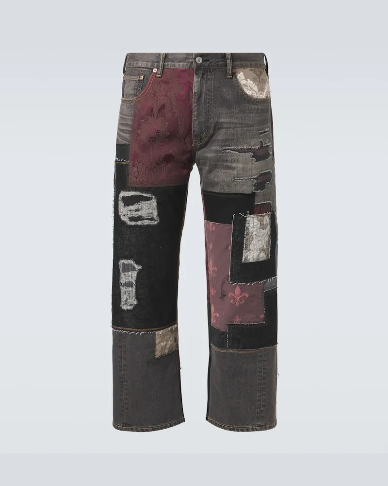 Junya Watanabe X Levi's® Wide-Leg Cropped-Jeans Blau