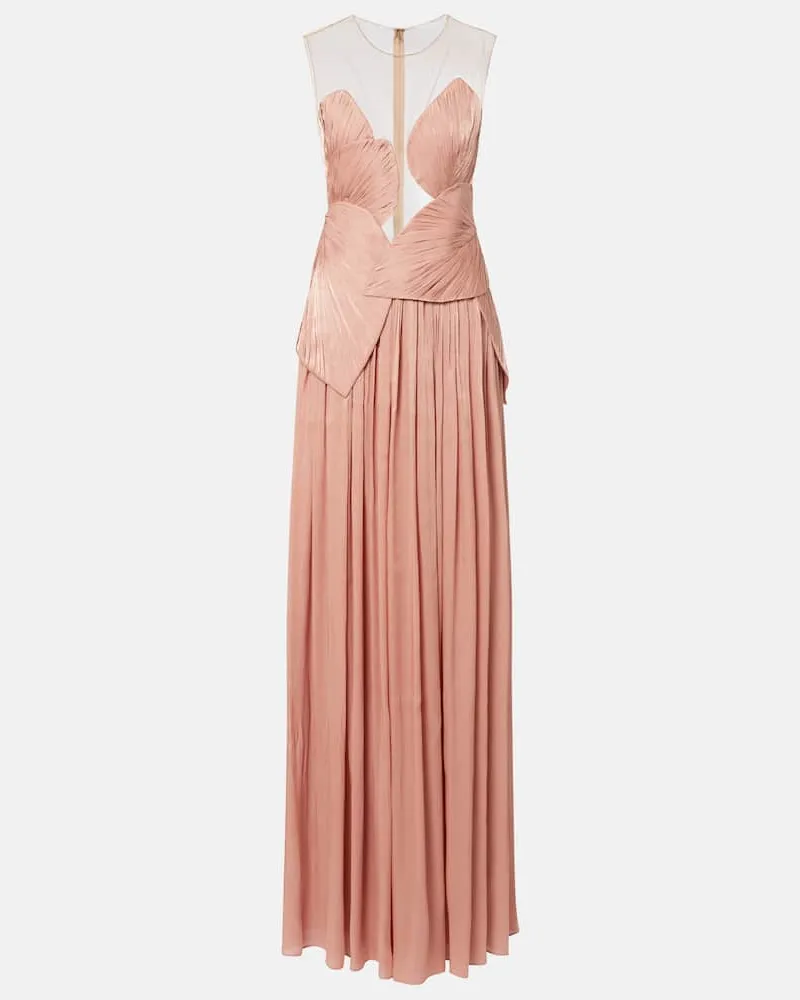 COSTARELLOS Robe Serenne aus Georgette Rosa