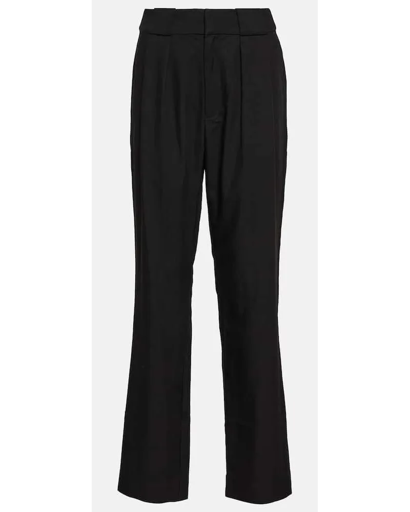 Proenza Schouler White Label High-Rise-Hose Schwarz
