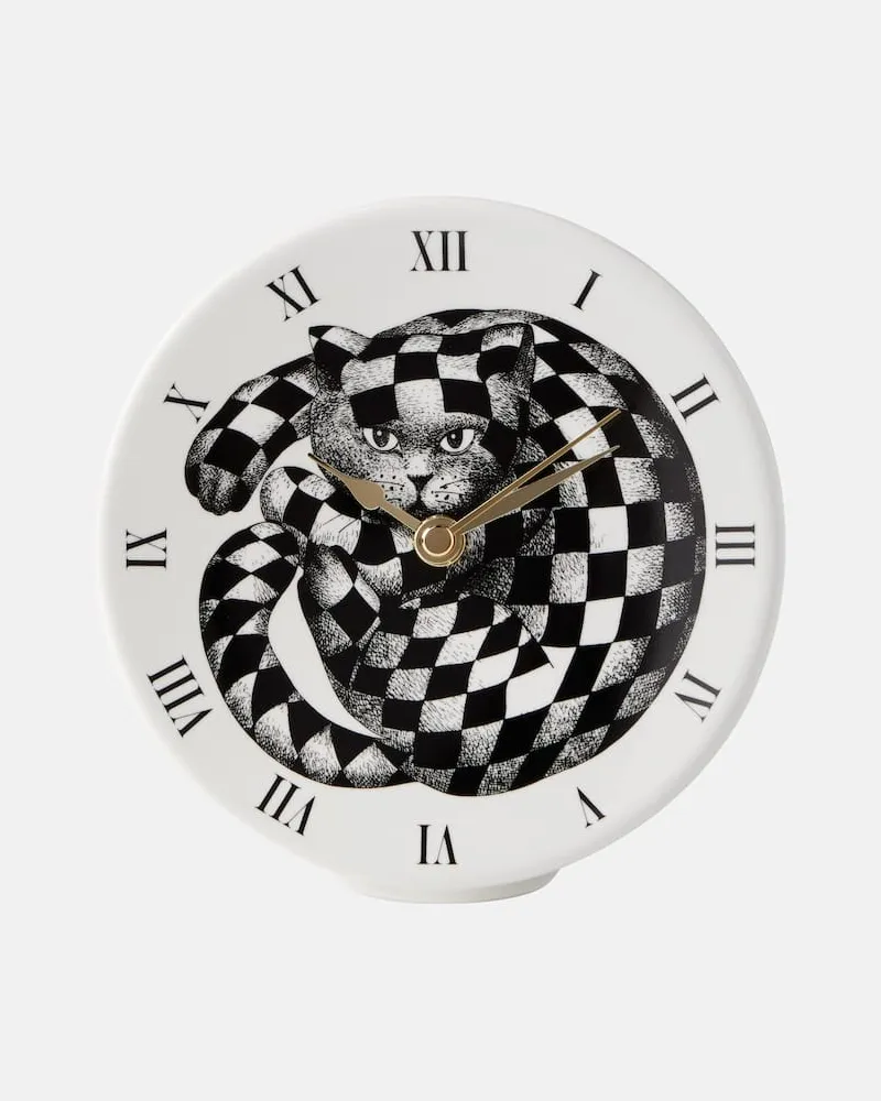 Fornasetti Wanduhr High Fidelity Schwarz