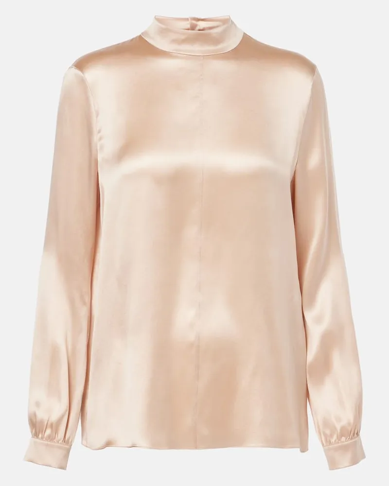 Tom Ford Bluse aus Seidencharmeuse Rosa