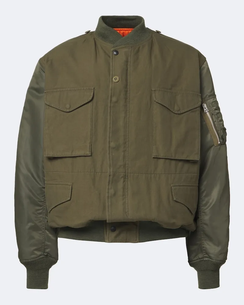Junya Watanabe Bomberjacke aus Baumwolle Grün