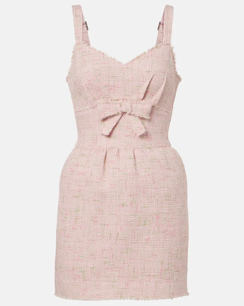 SHUSHU/TONG Minikleid aus Tweed Rosa