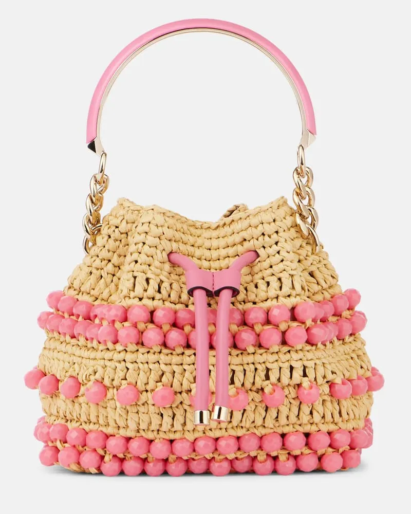 Jimmy Choo Verzierte Bucket Bag Bon Bon Small Beige