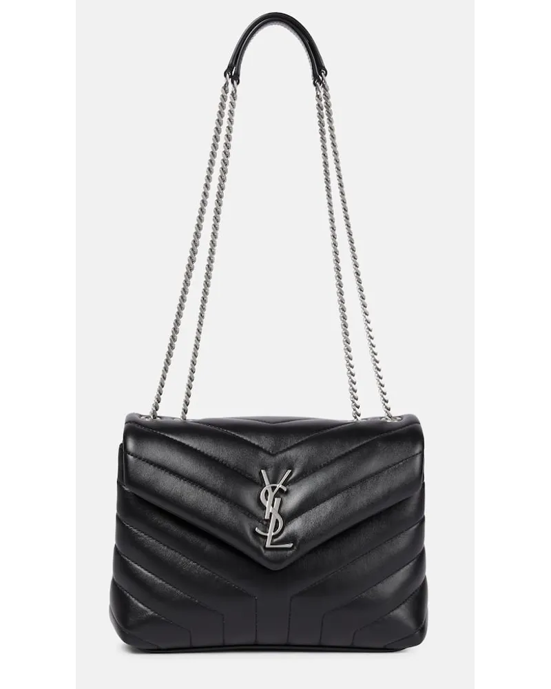 Saint Laurent Schultertasche Loulou Small aus Leder Schwarz