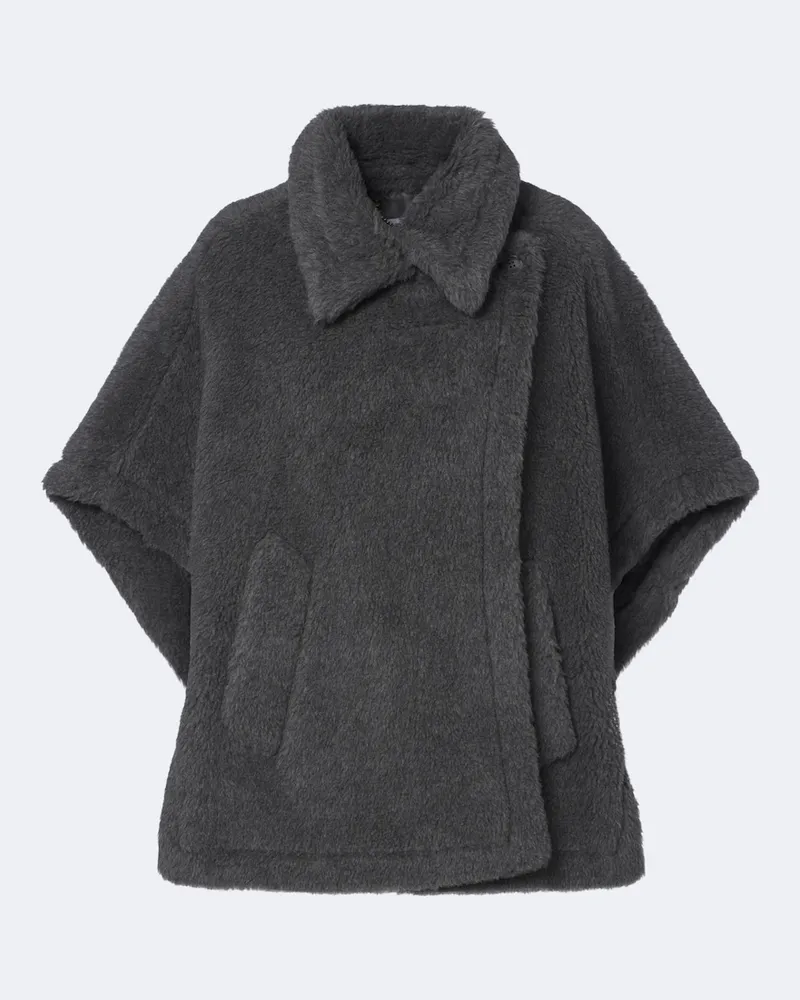 Max Mara Cape aus Wolle, Alpakawolle und Seide Grau