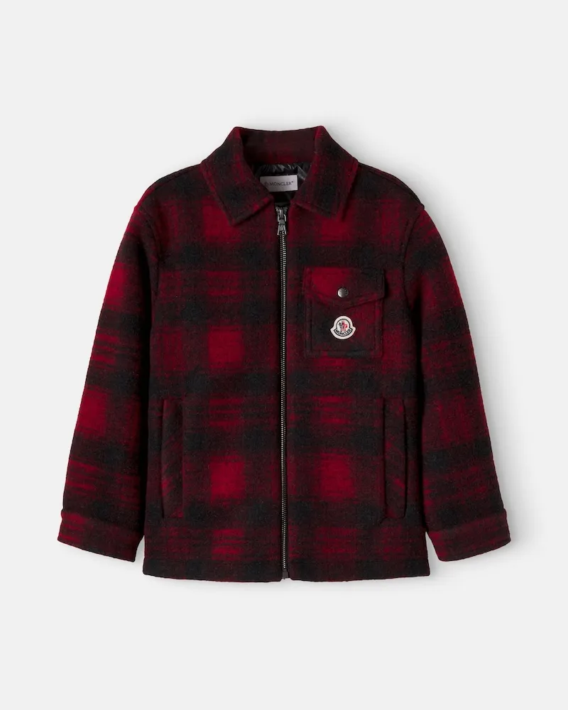 Moncler Karierte Jacke Rot