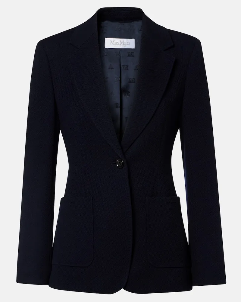 Max Mara Blazer Utilita aus Schurwolle Blau