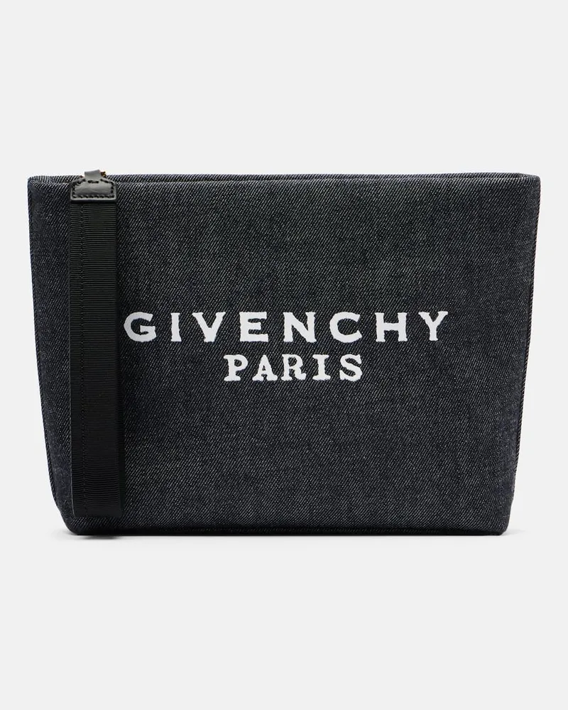 Givenchy Etui aus Denim Blau