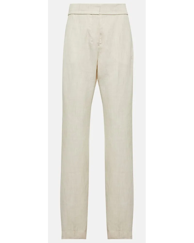 Jacquemus High-Rise-Hose Le Pantalon Tibau Weiss