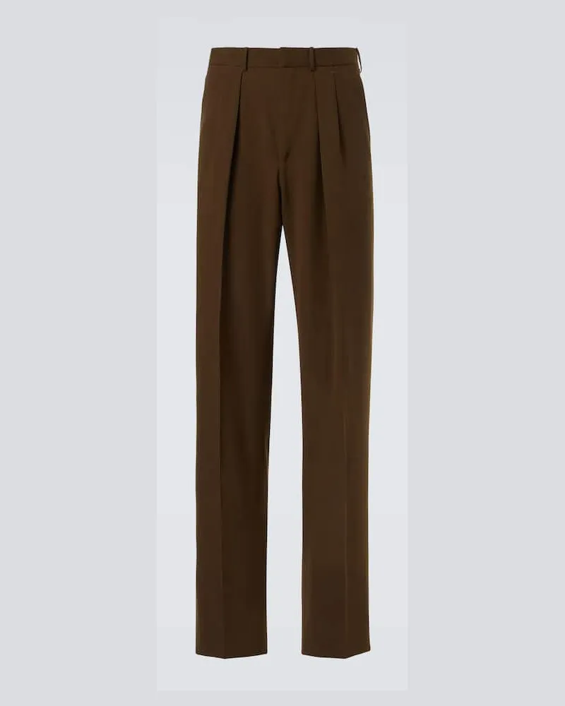 Tom Ford Gerade Hose aus Wolle Braun