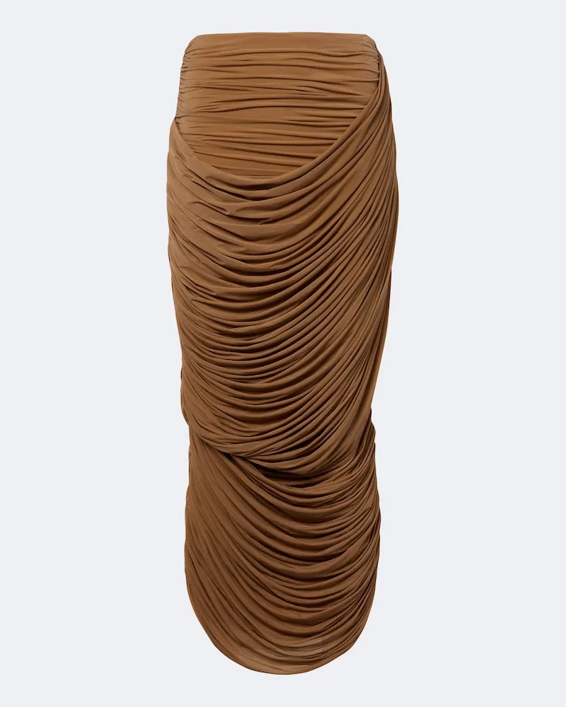 Magda Butrym Midirock aus Jersey Braun