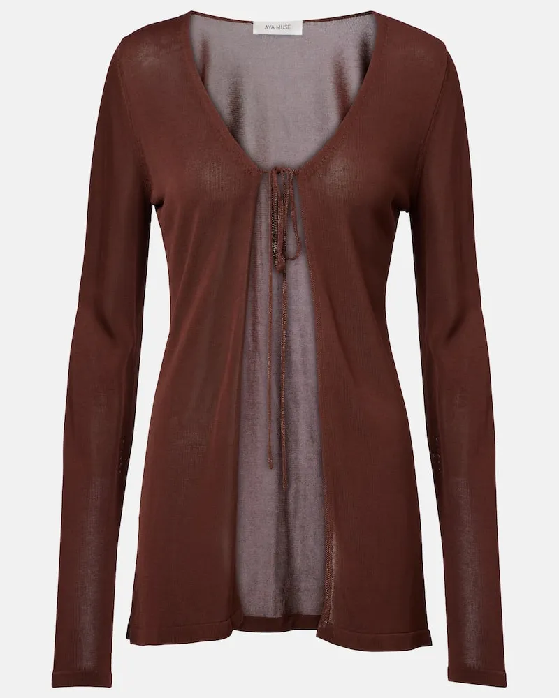 Aya Muse Top aus Strick Braun