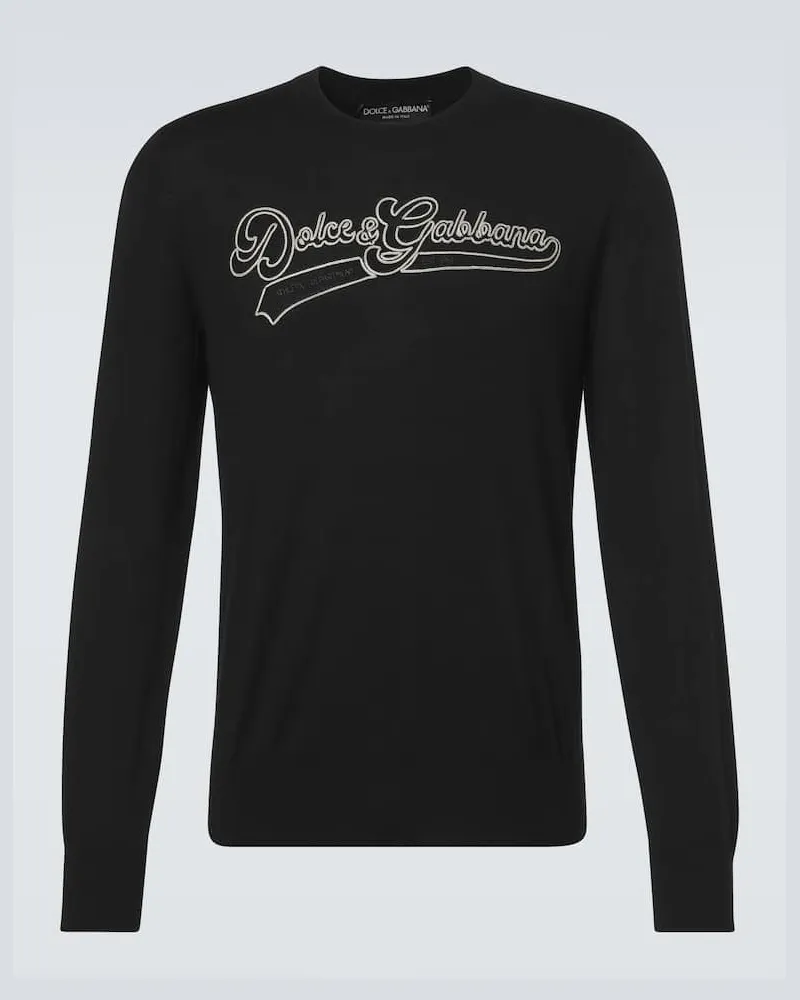 Dolce & Gabbana Pullover aus Schurwolle Schwarz