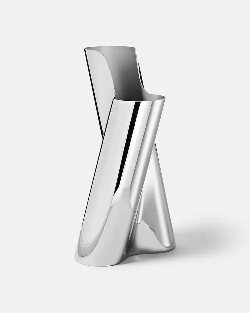 Georg Jensen Vase Lituus Large aus Edelstahl Silber