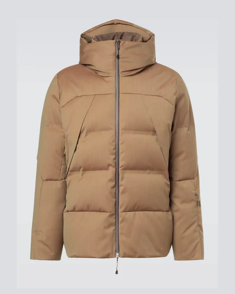 SEASE Daunenjacke Nordend aus einem Wollgemisch Braun