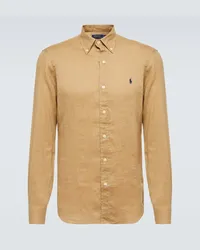 Ralph Lauren Oxford-Hemd aus Leinen Beige