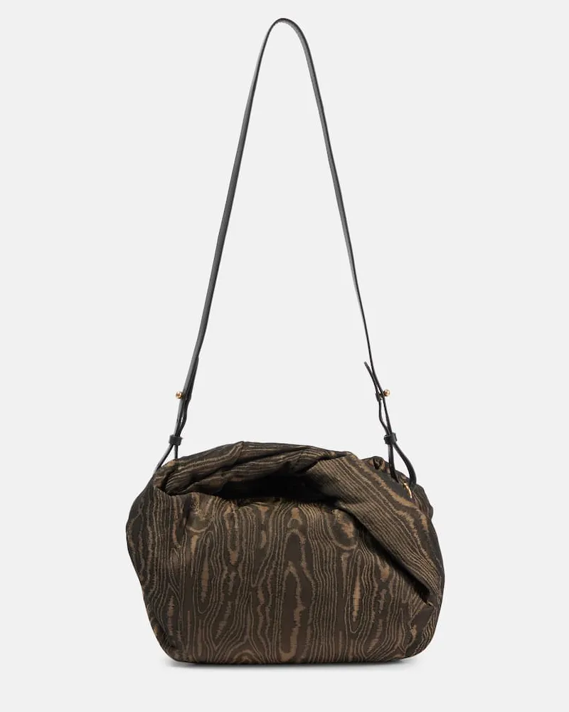 Dries van Noten Tote Twist aus Jacquard Braun