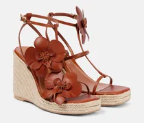Wedge-Sandalen Orchid 110 aus Leder
