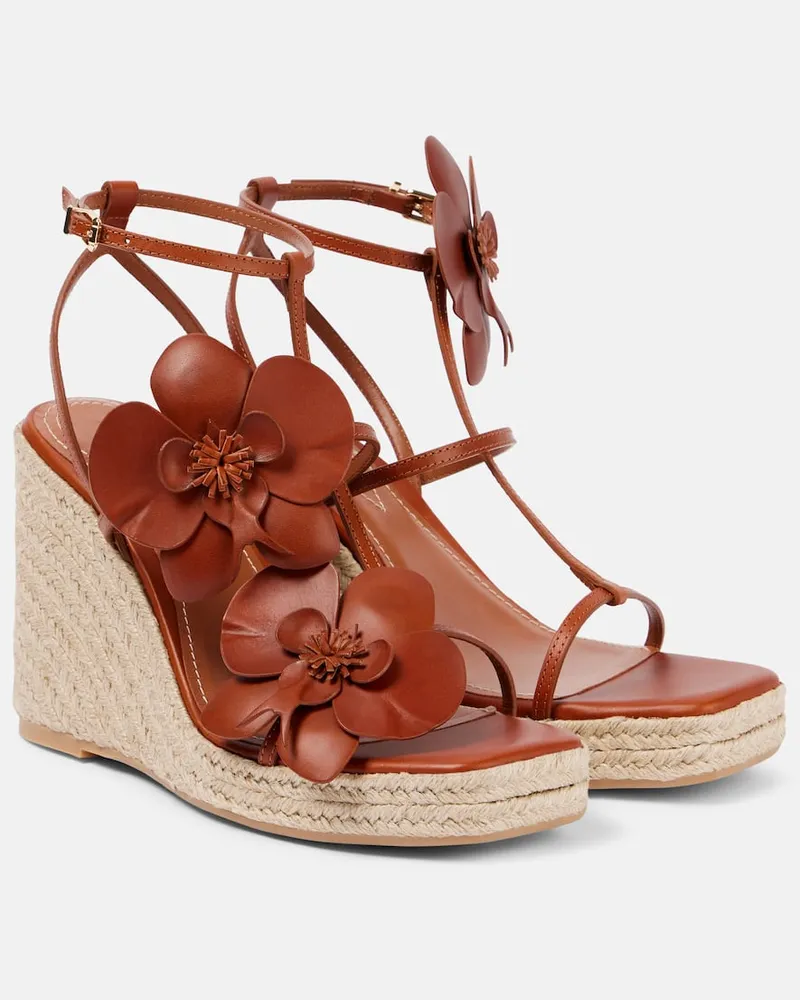 Zimmermann Wedge-Sandalen Orchid 110 aus Leder Braun