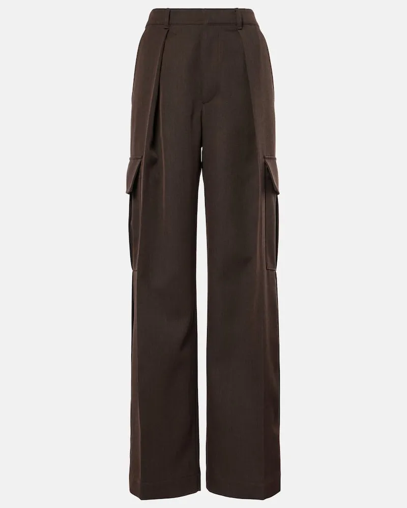 Burberry Cargohose aus Wolle Braun